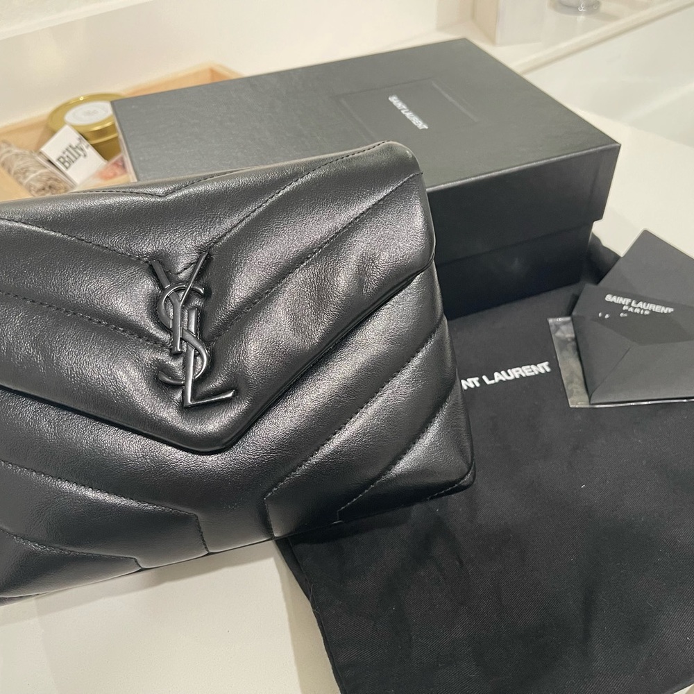Gently worn Authentic YSL Loulou Toy Matelasse Calfskin Flap-Top Shoulder Bag